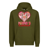 Army Green mamas sweetheart baby pig Premium Hoodie - RanaPortraitStore