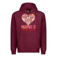 Burgundy mamas sweetheart baby pig Premium Hoodie - RanaPortraitStore