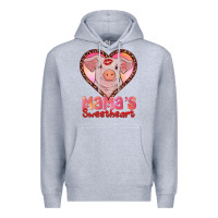 Heather Grey mamas sweetheart baby pig Premium Hoodie - RanaPortraitStore