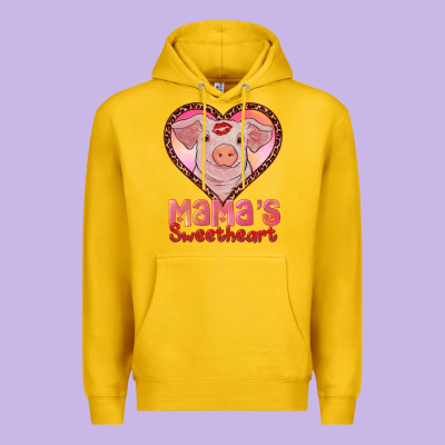 Mamas Sweetheart Baby Pig Premium Hoodie Designed By Ranaportraitstore