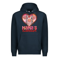 Navy mamas sweetheart baby pig Premium Hoodie - RanaPortraitStore