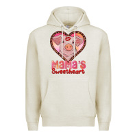 Oatmeal Heather mamas sweetheart baby pig Premium Hoodie - RanaPortraitStore