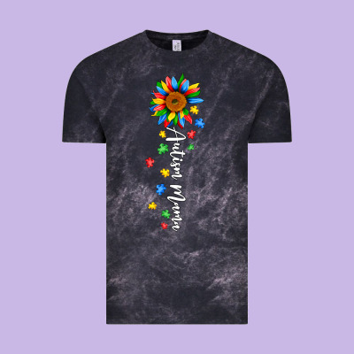 Autism Mama Sunflower White Vintage Tee Designed By Jahusdesignshop