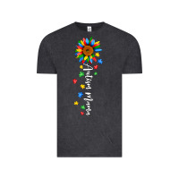 Vintage Black autism mama sunflower white Vintage Tee - JahusDesignShop