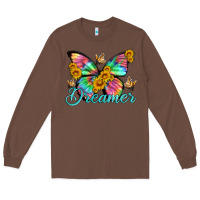 Chestnut dreamer with Butterfly and sunflowers Long Sleeve Tee - Artiststas