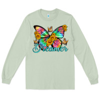 Matcha dreamer with Butterfly and sunflowers Long Sleeve Tee - Artiststas