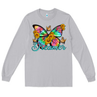 Dreamer With Butterfly And Sunflowers Long Sleeve Tee | Teevron