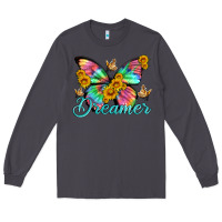 Smoke dreamer with Butterfly and sunflowers Long Sleeve Tee - Artiststas