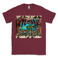 Burgundy merry christmas cross tumbler Classic Tee - JahusDesignShop