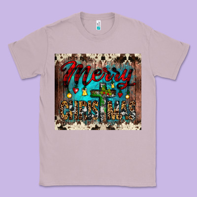 Merry Christmas Cross Tumbler Classic Tee Designed By Jahusdesignshop