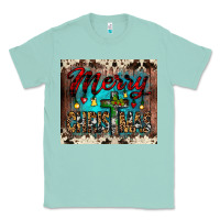 Seafoam merry christmas cross tumbler Classic Tee - JahusDesignShop