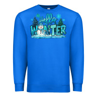 True Royal hello winter snowman Premium Sweatshirt - MaliasSmallBusiness