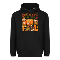 Black just a girl who loves fall Heavyweight Hoodie - MaliasSmallBusiness