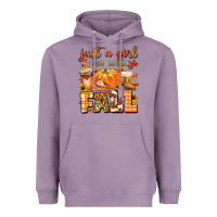 Lavender just a girl who loves fall Heavyweight Hoodie - MaliasSmallBusiness