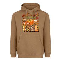 Toasted Coconut just a girl who loves fall Heavyweight Hoodie - MaliasSmallBusiness
