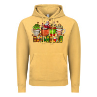 Vintage Mustard hot cocoa Vintage Hoodie - CowhideDigitalArt