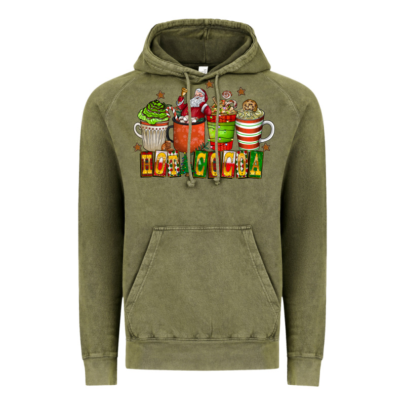 Hot Cocoa Vintage Hoodie by CowhideDigitalArt | Teevron