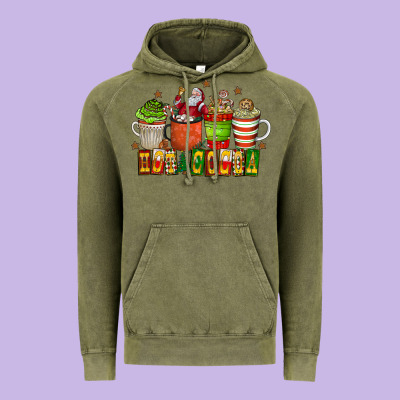 Hot Cocoa Vintage Hoodie Designed By Cowhidedigitalart