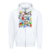 White somebody's loud & proud autism mama Zipper Hoodie - MaliasSmallBusiness