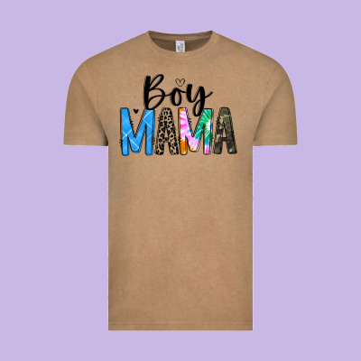 Boy Mama White Vintage Tee Designed By Jahusdesignshop