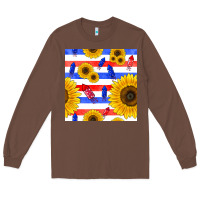 Chestnut patriotic sunflowers Long Sleeve Tee - BundleAndBundleShop