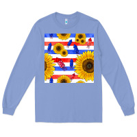 Colony Blue patriotic sunflowers Long Sleeve Tee - BundleAndBundleShop