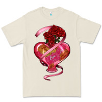 Bone heart glass vase love tickets with rose Premium Tee - RanaPortraitStore