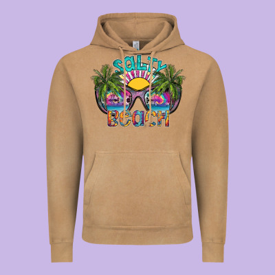 Salty Beach Vintage Hoodie Designed By Sublimationcraftshop