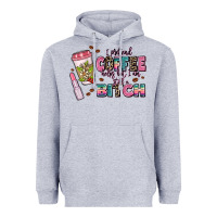 Heather Grey i pretend coffee helps but im still a bitch Heavyweight Hoodie - MaliasSmallBusiness