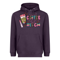 Plum i pretend coffee helps but im still a bitch Heavyweight Hoodie - MaliasSmallBusiness