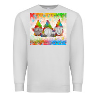 Dove Grey christmas lights gnome Premium Sweatshirt - MaliasSmallBusiness