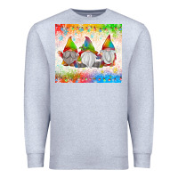 Heather Grey christmas lights gnome Premium Sweatshirt - MaliasSmallBusiness