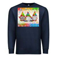 Navy christmas lights gnome Premium Sweatshirt - MaliasSmallBusiness
