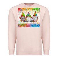 Pale Pink christmas lights gnome Premium Sweatshirt - MaliasSmallBusiness