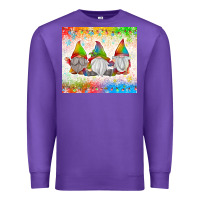 Purple christmas lights gnome Premium Sweatshirt - MaliasSmallBusiness