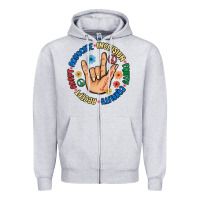 Heather Grey advocate inclusion equity equality accept adapt Zipper Hoodie - MaliasSmallBusiness