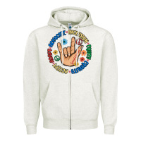 Oatmeal Heather advocate inclusion equity equality accept adapt Zipper Hoodie - MaliasSmallBusiness