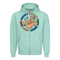 Seafoam advocate inclusion equity equality accept adapt Zipper Hoodie - MaliasSmallBusiness