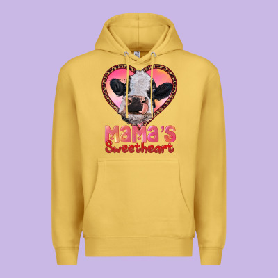 Mamas Sweetheart Baby Cow Premium Hoodie Designed By Ranaportraitstore