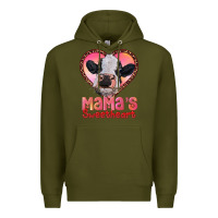 Army Green mamas sweetheart baby cow Premium Hoodie - RanaPortraitStore