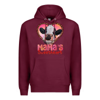 Burgundy mamas sweetheart baby cow Premium Hoodie - RanaPortraitStore