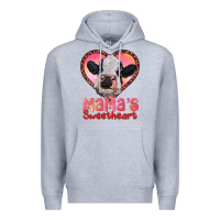 Heather Grey mamas sweetheart baby cow Premium Hoodie - RanaPortraitStore