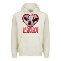 Oatmeal Heather mamas sweetheart baby cow Premium Hoodie - RanaPortraitStore