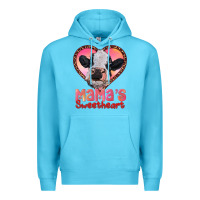 Ocean Blue mamas sweetheart baby cow Premium Hoodie - RanaPortraitStore