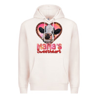 Pale Pink mamas sweetheart baby cow Premium Hoodie - RanaPortraitStore