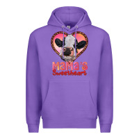 Purple mamas sweetheart baby cow Premium Hoodie - RanaPortraitStore