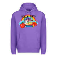 Purple back to school hello fifth grade 3200x2400 Premium Hoodie - AdoDesignShop