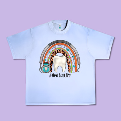 Dentallife Rainbow Urban Heavy Tee Designed By Jahusdesignshop