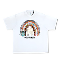 White dentallife rainbow Urban Heavy Tee - JahusDesignShop