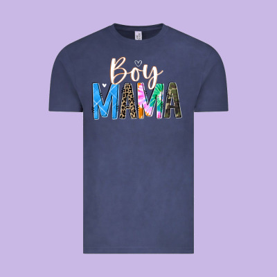 Boy Mama  Black Vintage Tee Designed By Jahusdesignshop